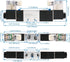 Baomain Pneumatic Solenoid Air Valve 4V230C-08 DC 24V 5 Way 3 Position Internally Piloted