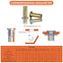 Multi-Grip Rivet Nut Installation Tool Set, Pre-Bulbed Shank, Flat Head Threaded Insert Nut Assortment Kit