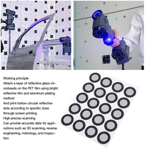 ciciglow 3D 3D 3D 3D 12mm 19mm 10 200 Scanning Marker for Scanner, Tracking Dot Reference Point Markers for Scanning