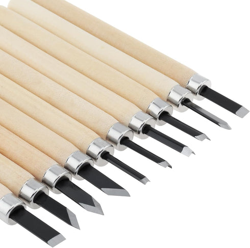 OriGlam 10pcs Professional Wood Carving Chisel Set, Carbon Steel Wood Carving Tools for Beginners