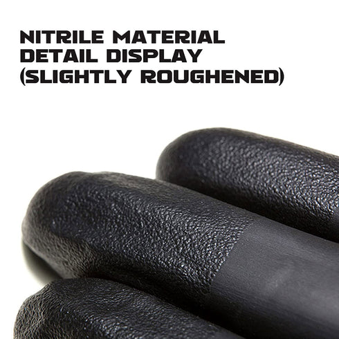 GMG SINCE1988 Exam Gloves, Nitrile Disposable Gloves Latex Free Powder Free, 50 Pack Black Nitrile Gloves, Large