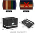 Fireproof File Box with Lock, 5200°F Document Storage Organizer for Hanging File Folders, Collapsible Box, Reflective