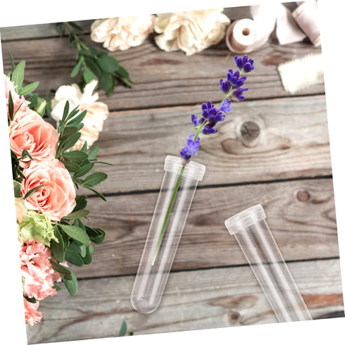 50-Pack Plastic Floral Tubes for Fresh Flower Arrangements - Ideal for Carnations