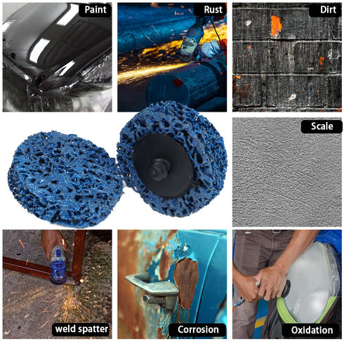 21PCS Set, 2 Inch 1/4" Quick Change Easy Strip Discs Sanding Discs with Disc Pad Holder for Die Grinder Surface Strip