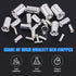 Glarks 166Pcs Wire Ferrules Kit, 8 Sizes AWG 12 10 8 6 4 2 1 2/0, Silver Plated Copper Crimp Connectors