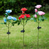 SMATOLS Outdoor Solar Garden Stake Lights, Outdoor Decorative Rose Flowers Lights Waterproof Solar Powered for Patio