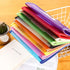 Plastic Document File Folder, A4 Size Expandable Poly Envelopes, Waterproof Transparent File Pouch with Snap Closure &