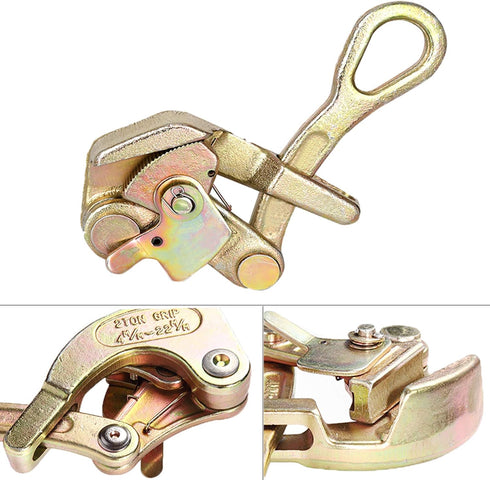 Wogoboo 4408 Lbs(2 Cable Grip Wire Gripper Steel Cable Puller Tool for Wire Rope,Pulling Ton)