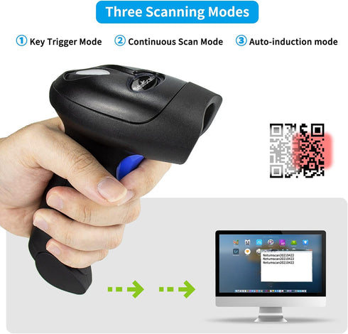 NetumScan 1D 2D PDF417 USB QR Barcode Scanner Reader for Computers,Handheld Wired Automatic Image Bar Code Scanners