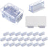 Self Adhesive Sneeze Guard Holder, Acrylic Panels Holder, Name Tag Holders for Desks, 1 x 0.5 x 0.5''