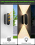 3000K/4000K/6000K 3 2 Solar Fence Lights Outdoor, Modes Solar Wall Lights Outdoor Waterproof, Up&Down Dual-Head Outdoor