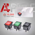 APIELE 3Pcs 3 Position Rocker Toggle Switch, DPDT 6 Pin AC 125V/10A 250V/16A with LED Light KCD2-203N (Red)