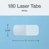 Redi-Tag Laser Index Tabs, White, 180 Tabs, 7/16" x 1", Permanent Adhesive, Customizable Divider Labels