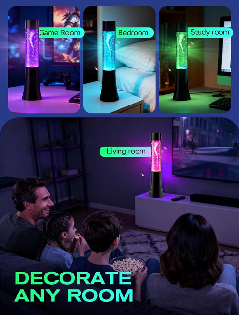 Glitter Tornado lamp for Kids,Beautiful Birthday Christmas Valentines Gifts for Him Kids Teen Boys,Fun Office Home
