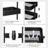 SONGMICS 3-Tier Metal Rolling Cart, Utility Kitchen Cart with Adjustable Shelves, Storage Trolley, Black UBSC60B