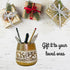 Mie Creations Designer Pencil Holder for Desk, Cute Wooden Paintbrush Cup, Office Desktop Organizer for Art Supplies