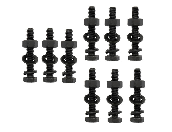 LBY 9 Sets 5/16-18×2'' Hex Head Screws Bolts, Nuts, Flat & Lock Washers Kit, Alloy Steel (Black)