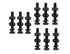 LBY 9 Sets 5/16-18×2'' Hex Head Screws Bolts, Nuts, Flat & Lock Washers Kit, Alloy Steel (Black)