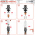 2 Set E26 Bulbs 3 2 Bulbs) Lpraer DIY Wine Bottle Lamp Kit with LED Light for Liquor Bottle, w/Glass Drill Bit and Lid