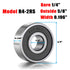Donepart R4-2RS Ball Bearings, 1/4 x 5/8 x 0.196 inch, C3 High Speed, 10 Pack