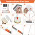 Shower3-in-1 3 Long Handled Scrub Brush for Cleaning Brushes with Different Function Cleaning Heads Brush for Shower