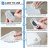 Self Adhesive Mini Caster Wheels, 360° Rotation Universal Wheel for Trash Can, Storage Box, Small Furniture (8, White)