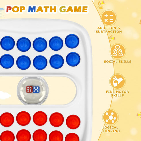 APLIST 4 5 6 7, 2 Pop Math Game for Kids - Addition & Subtraction Game - Educational Toys Learning Toys for Kids Math