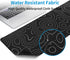 Large Topographic Map Gaming Mouse Pad for Desk, Black Desk Pad with Non-Slip Rubber Base, Desk Decor