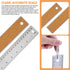 Stainless Steel Metal Ruler with Non-Slip Cork Back, Home Improvement Planner Accessories, 30.5cm