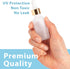 JUVITUS 1 oz Clear Frosted Glass Boston Round Bottle with Gold Dropper, 24 Pack