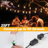 Adirxon 25 13 Bulbs FT Outdoor String Lights with Shatterproof Waterproof LED Edison Connectable Hanging Patio Lights