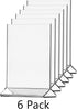 6 Pack 8.5" 11" Marketing Holders Acrylic Sign Holder x Top Load Double Sided Clear Portrait Orientation Literature