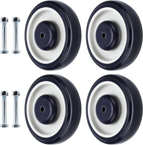 NORJIN 4-Pack 5" Shopping Cart Replacement Wheels Kit, 5 Inch Cart Wheels
