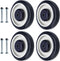 NORJIN 4-Pack 5" Shopping Cart Replacement Wheels Kit, 5 Inch Cart Wheels