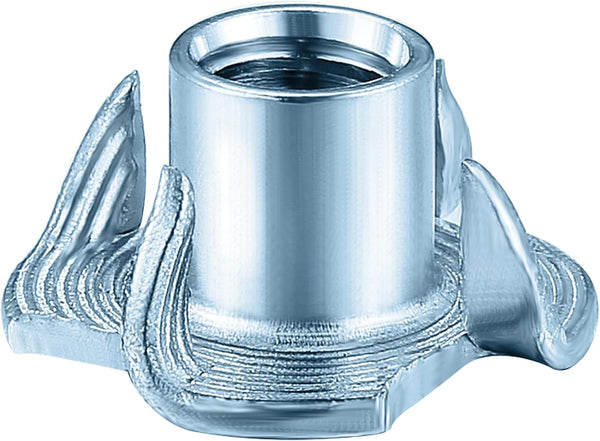 Wensilon T-Nuts 1/4 * 20 (100 pcs), zinc Plated Steel, for Wood, Climbing