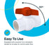 1-1/2 Inch 40 20119 Eastman Slip Schedule PVC Quarter Turn Ball Valve, Brass Plumbing Fitting