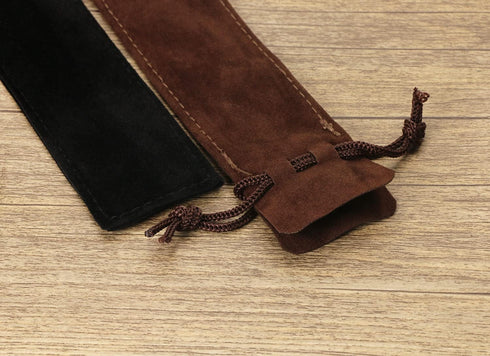 Tupalizy 10PCS Velvet Drawstring Pen Pouch Bag, 6.9x1.4 Inch Single Suede Sleeve for Protecting Storing