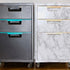 Marble Wallpaper Granite Grey/White Vinyl Film, Self-Adhesive for Kitchen Cabinet Countertops, Waterproof 15.8"x118"