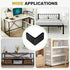4Pcs 3-1/8" uxcell Bed Frame End Caps, Rubber L-Shape Angle Iron Foot Pad Leg Protector, Anti-Slip Leg Caps Edge Corner