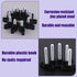 Swpeet 35Pcs M6 Zinc Plated Thumb Screw Kit, 5 Sizes, Three Prong Clamping Black Tee Wing Plastic Knob