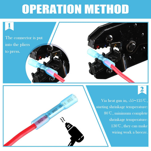 Frienda 1000 Pcs Heat Shrink Butt Connectors, Marine Grade Insulated Crimp Wire Connectors for Boats, Automotive, Home