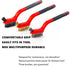 9Pcs 7 Inches Wire Brush Metal Scrubber - Nylon/Brass/Stainless Steel Bristles with Curved Handle Grip for Cleaning