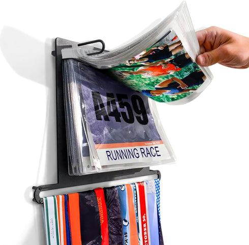 50 Pack Yarlung Race Bib Display Vinyl Protector Sheets, Clear Running Race Bib Holder Sleeves for Runners Players