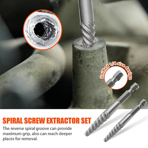 11Pcs Screw Extractor Set, Left Hand Drill Bit and Bolt Extractor Kit for Stripped Screws and Bolts