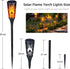 6 Pack IP65 Toodour Solar Lights Outdoor, Solar Torch Lights with Flickering Flame, Waterproof Yard Lights Landscape