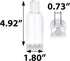 JUVITUS 4 oz Clear Plastic PET Boston Round Bottle with White Disc Cap, 12 Pack (BPA Free)