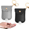 TLIFOS 2Pcs Reusable Hand Sanitizer Holder, Portable Leather Leakproof Hand Sanitizer Keychain for