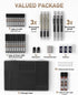 Nicpro 35PCS Art Mechanical Pencil Set, 3 PCS Metal Drafting Pencil with 20 Tube Lead Refills Case