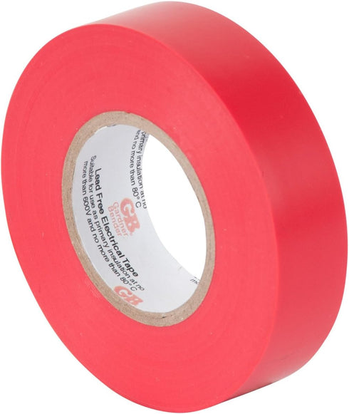 Gardner Bender GTR-667P Electrical Tape, ¾ in x 66 ft., Durable, Easy-Wrap, Flame Retardant, Red by Gardner Bender