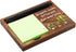 Inspirational Wooden Sticky Note Holder & Pen Holder | 6.5" x 4.7" Positive Vibes Pad Dispenser for Desk Gifts